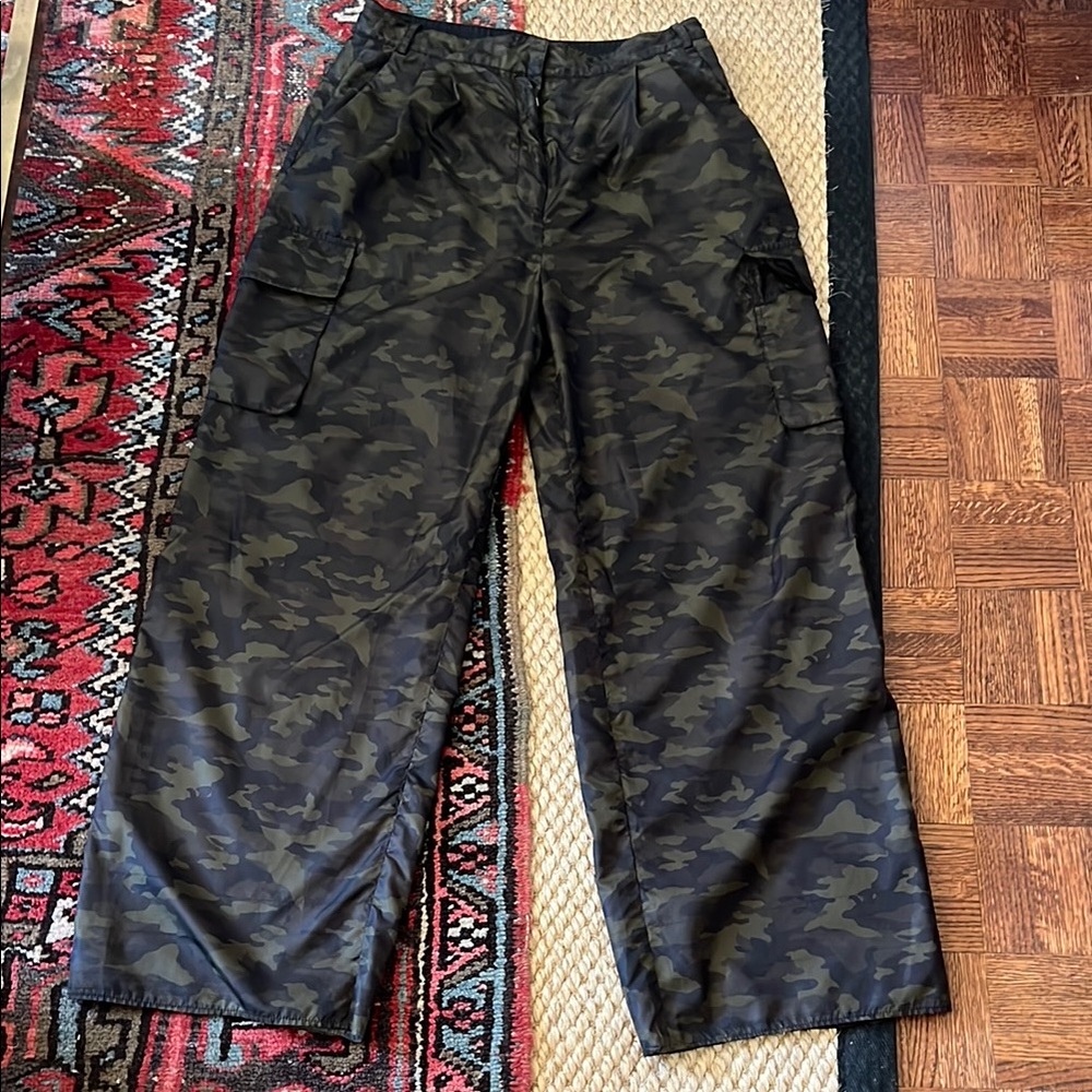Tibi Italian nylon  Camouflage Cargo Pants
